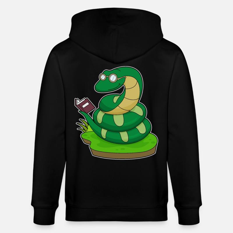 Livre Snake Nerd - Veste à capuche bio CULTIVATOR Stanley/Stella Unisexe - noir