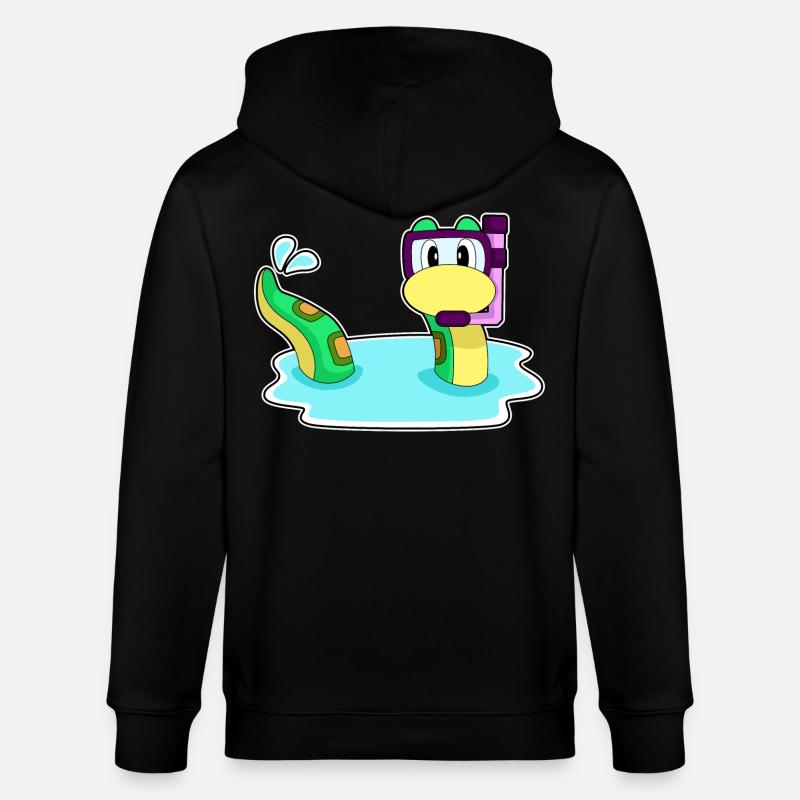 Snake Diver Snorkel - Veste à capuche bio CULTIVATOR Stanley/Stella Unisexe - noir