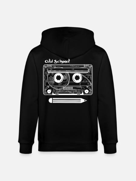 Cassette rétro et stylo - Veste à capuche bio CULTIVATOR Stanley/Stella Unisexe - noir