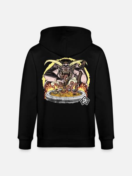 Kog, kok, kok, suppegryde, helvede - Stanley/Stella økologisk unisex-hættejakke CULTIVATOR - sort