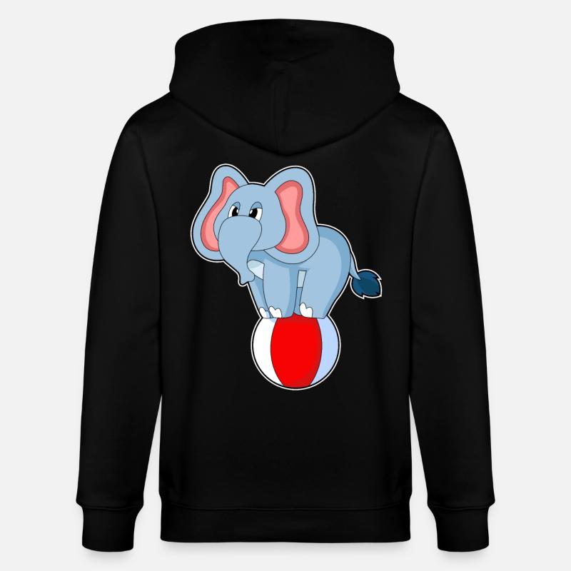 Elefant Zirkus - Stanley/Stella Unisex Bio-Kapuzenjacke CULTIVATOR  - Schwarz