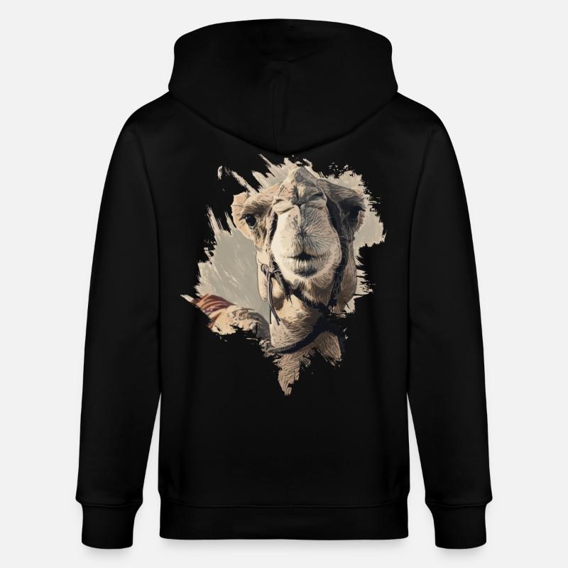 Kamelkopf Kamel - Stanley/Stella Unisex Bio-Kapuzenjacke CULTIVATOR  - Schwarz