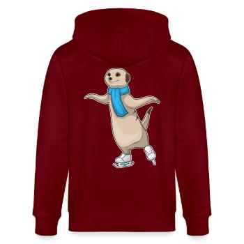 Suricates patins à glace - Veste à capuche bio CULTIVATOR Stanley/Stella Unisexe - bordeaux - Dos - Anna (173cm)