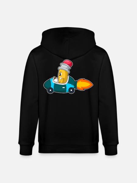 Pencil Car - Stanley/Stella CULTIVATOR Unisex Organic Hooded Jacket - black
