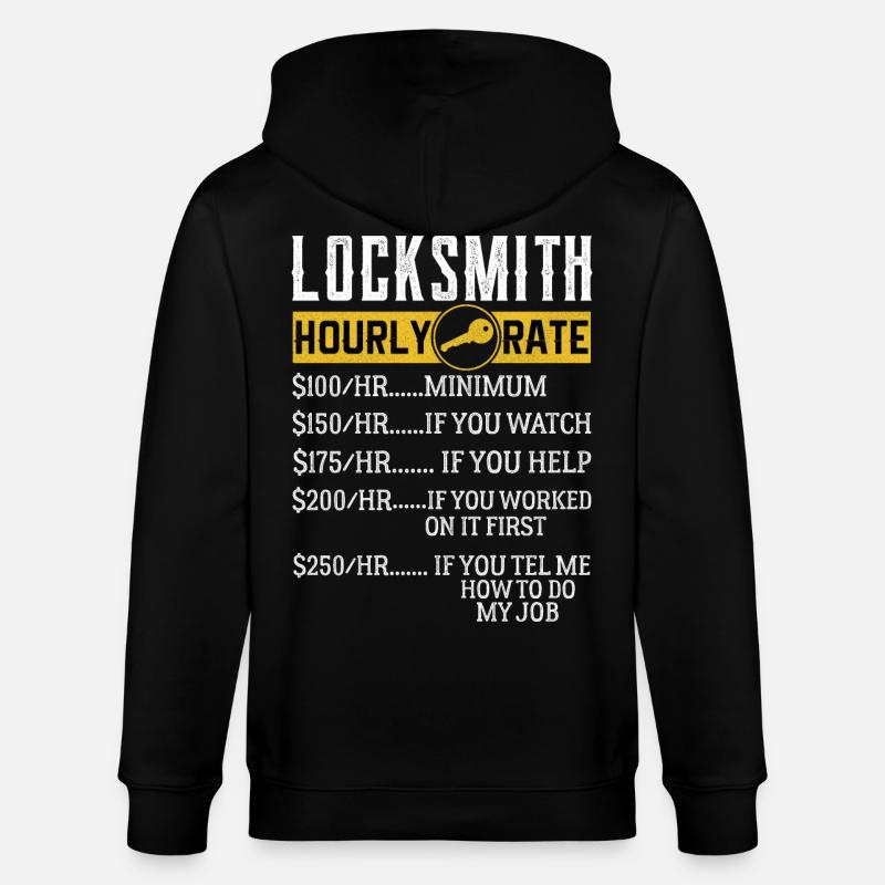 Locksmith Hourly rates Locksmith - Stanley/Stella Unisex Bio-Kapuzenjacke CULTIVATOR  - Schwarz