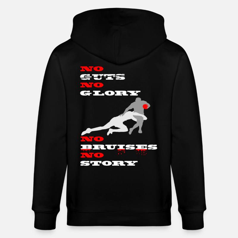 No guts, no glory - Stanley/Stella CULTIVATOR  Unisex Organic Hooded Jacket - black