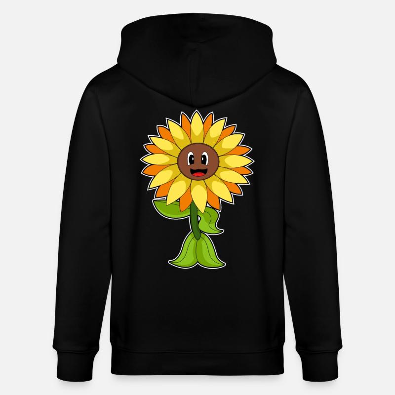 Fleurs de tournesol - Veste à capuche bio CULTIVATOR Stanley/Stella Unisexe - noir