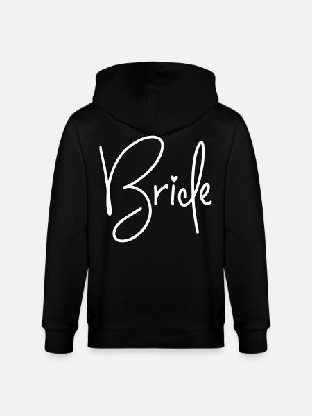 Bride - Braut - Stanley/Stella CULTIVATOR  Unisex Organic Hooded Jacket - black