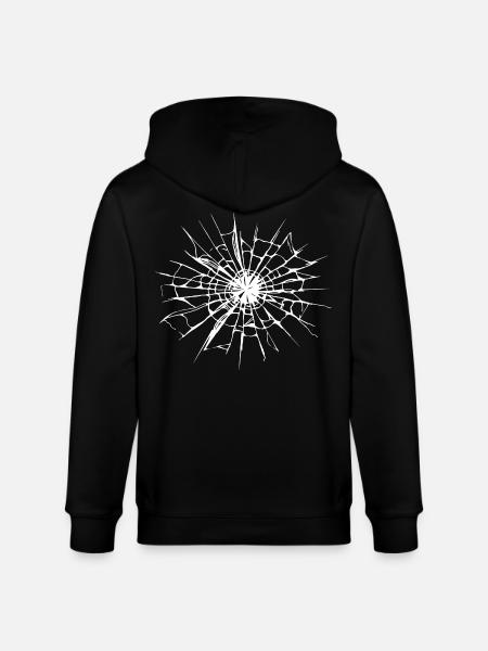 Broken glass - Stanley/Stella CULTIVATOR Unisex Organic Hooded Jacket - black