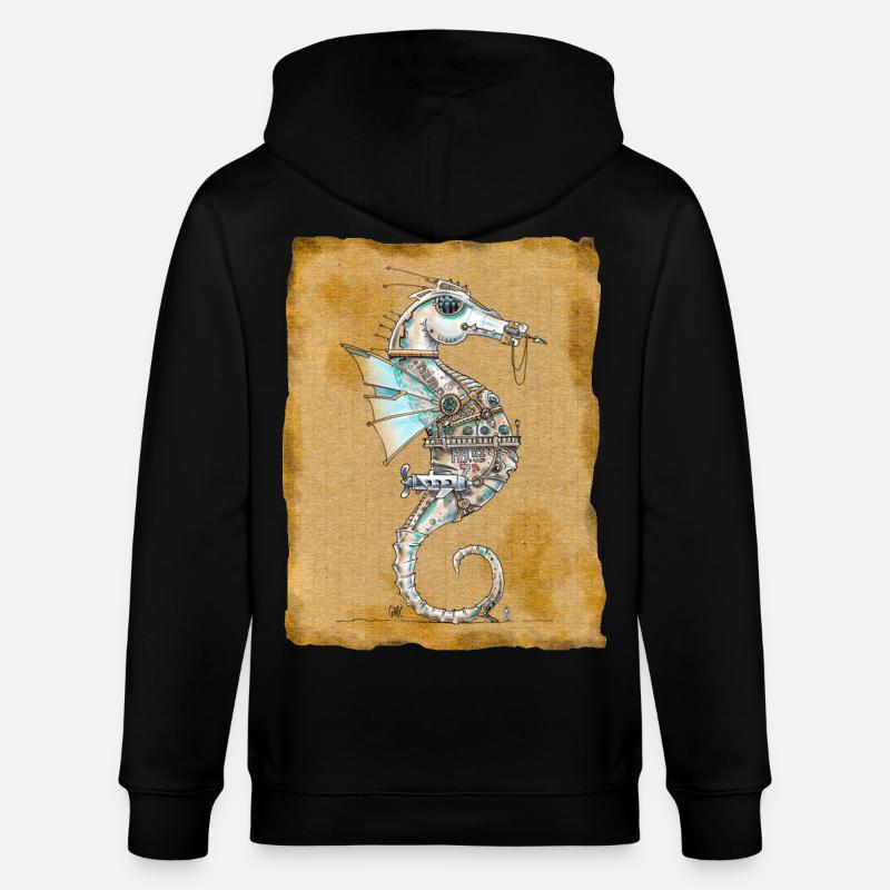 Seepferdchen Abyss'patrol von . Nemo - Stanley/Stella Unisex Bio-Kapuzenjacke CULTIVATOR  - Schwarz