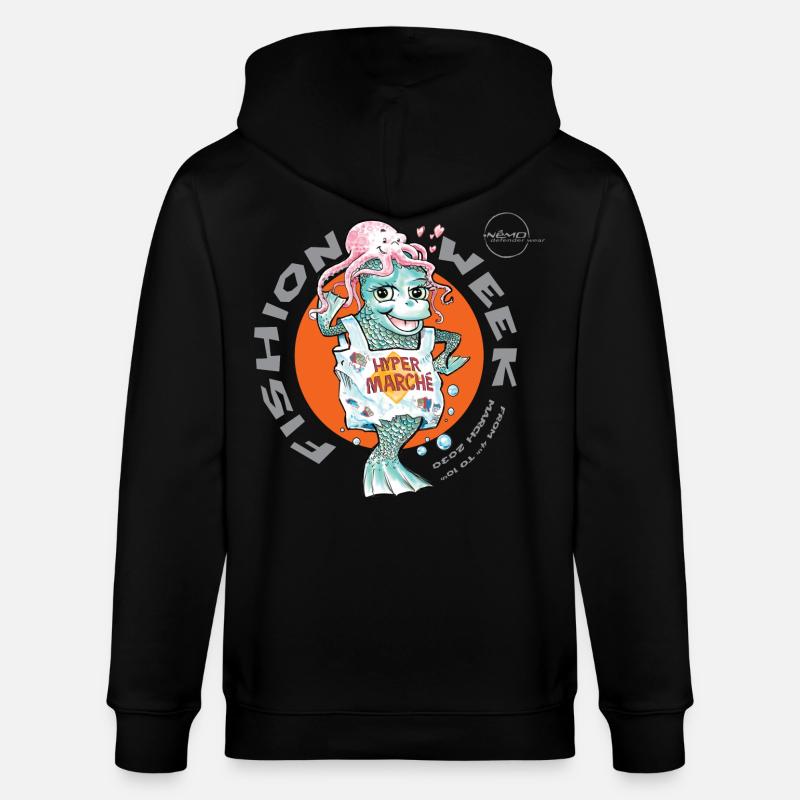 Fishion Week by .Némo - Veste à capuche bio CULTIVATOR Stanley/Stella Unisexe - noir