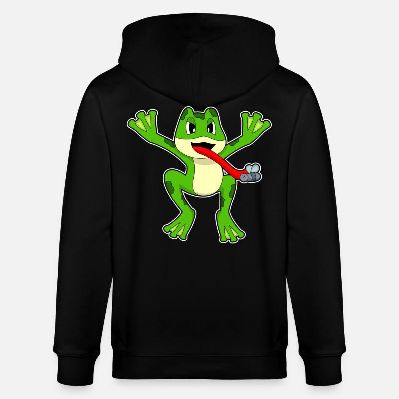 Mouche grenouille - Veste à capuche bio CULTIVATOR Stanley/Stella Unisexe - noir