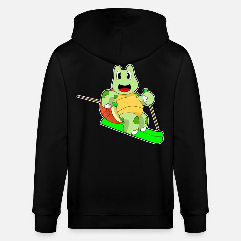 Turtle Skier Ski - Veste à capuche bio CULTIVATOR Stanley/Stella Unisexe - noir