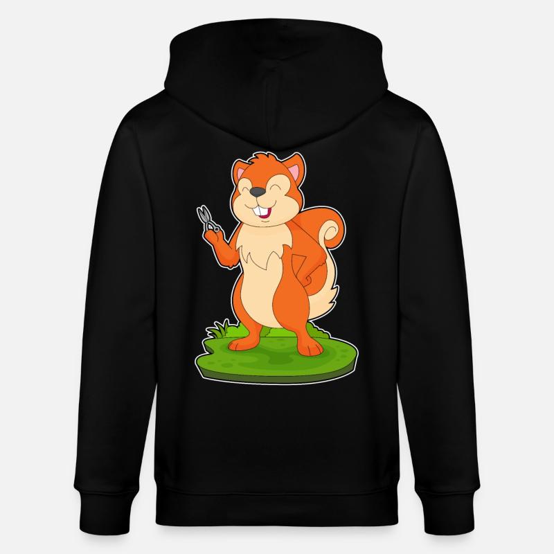 Écureuil Coiffeur Ciseaux - Veste à capuche bio CULTIVATOR Stanley/Stella Unisexe - noir