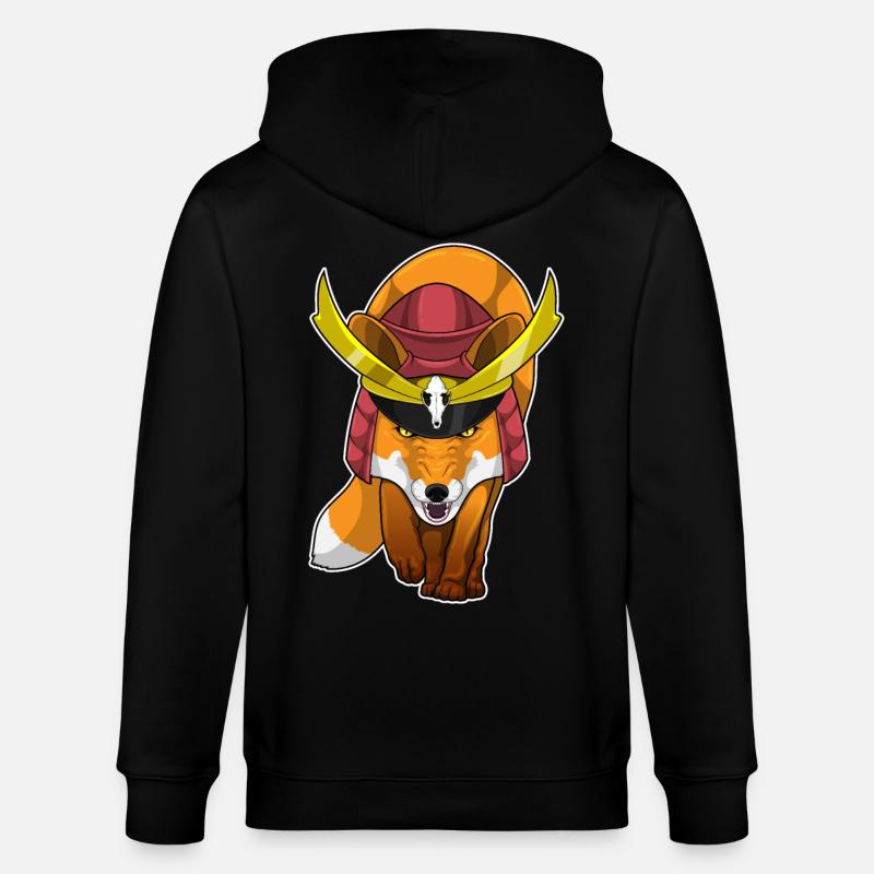 Fuchs Samurai Kampfkunst - Stanley/Stella Unisex Bio-Kapuzenjacke CULTIVATOR  - Schwarz
