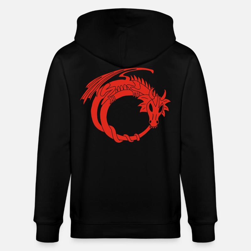 L'anneau du dragon rouge - Veste à capuche bio CULTIVATOR Stanley/Stella Unisexe - noir