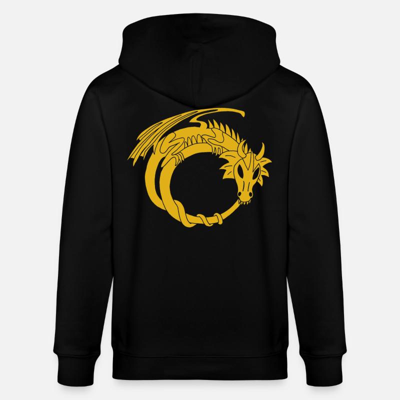 L'anneau du dragon d'or - Veste à capuche bio CULTIVATOR Stanley/Stella Unisexe - noir