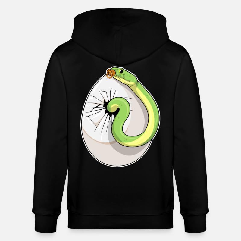 Sucette d’oeuf de serpent - Veste à capuche bio CULTIVATOR Stanley/Stella Unisexe - noir