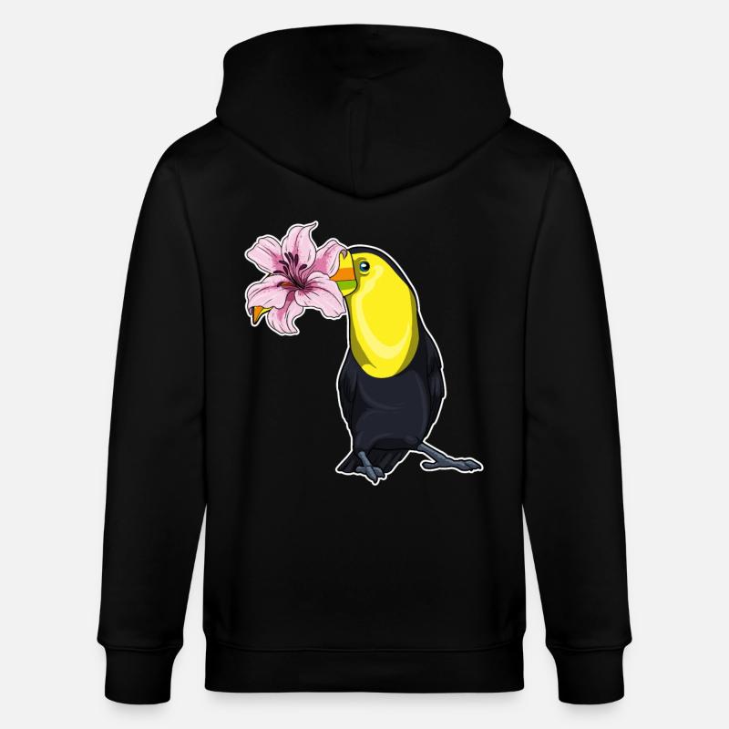 Lys toucan - Veste à capuche bio CULTIVATOR Stanley/Stella Unisexe - noir