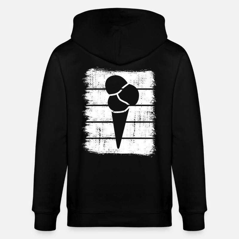 Eis in der Waffel - Stanley/Stella Unisex Bio-Kapuzenjacke CULTIVATOR  - Schwarz