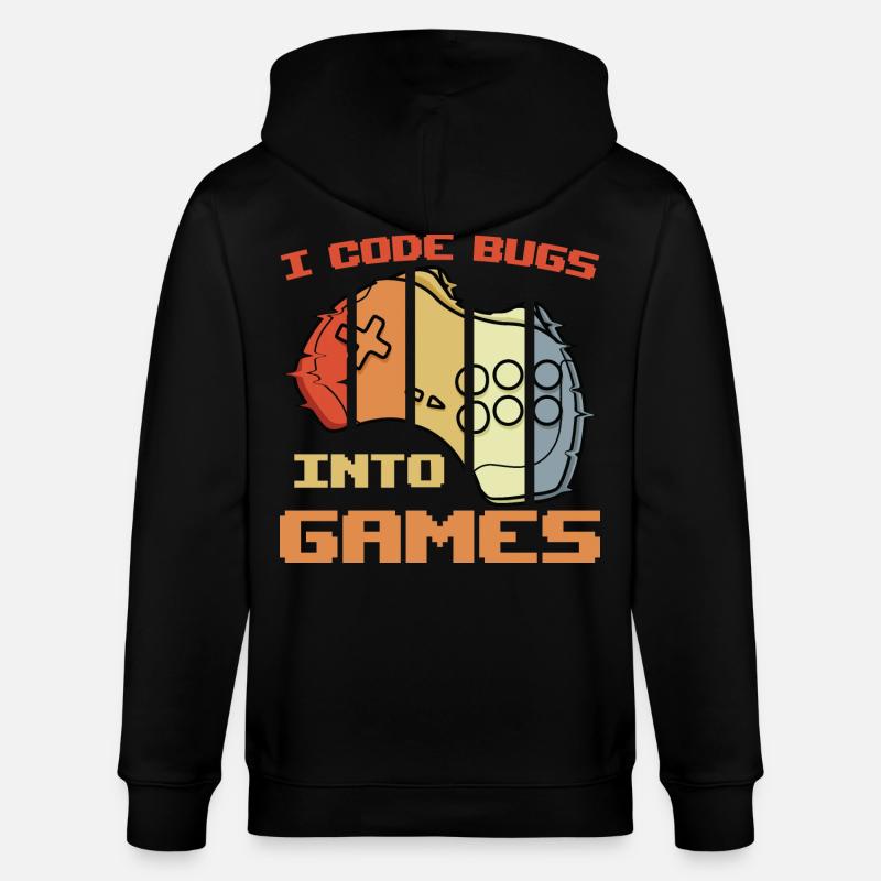 Blague de programmeur de jeu - Veste à capuche bio CULTIVATOR Stanley/Stella Unisexe - noir