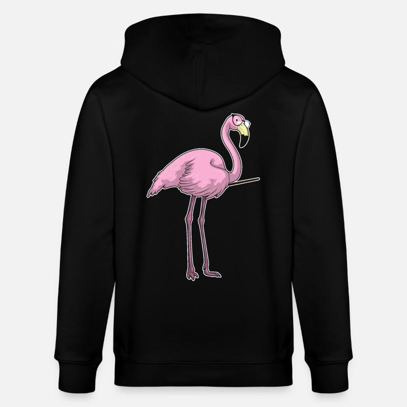 Flamingo Teacher Pointer - Veste à capuche bio CULTIVATOR Stanley/Stella Unisexe - noir