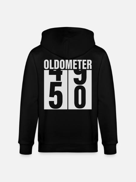 50th birthday Oldometer - Stanley/Stella CULTIVATOR  Unisex Organic Hooded Jacket - black