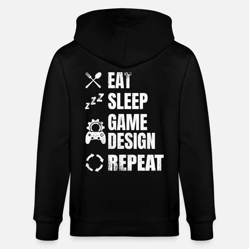 Routine du concepteur de jeu - Veste à capuche bio CULTIVATOR Stanley/Stella Unisexe - noir