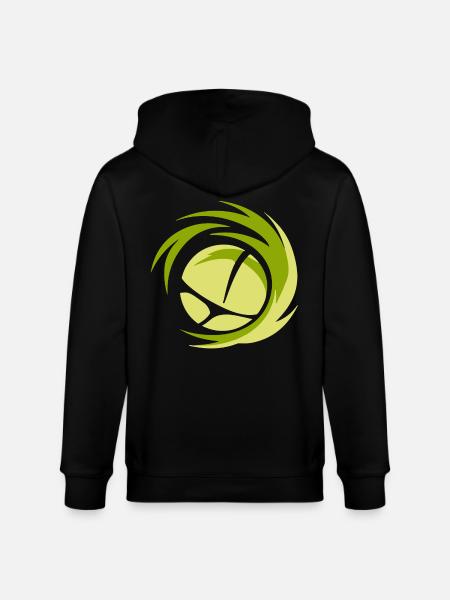 Minimalist volleyball logo - Stanley/Stella CULTIVATOR Unisex Organic Hooded Jacket - black