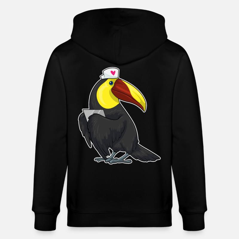 Bloc-notes de Toucan Nurse - Veste à capuche bio CULTIVATOR Stanley/Stella Unisexe - noir