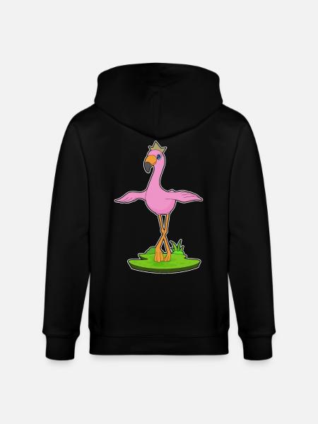 Flamingo Crown - Stanley/Stella CULTIVATOR Unisex Organic Hooded Jacket - black