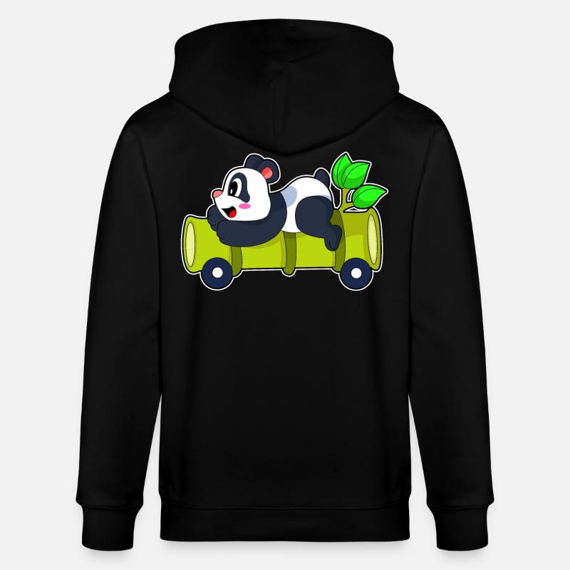 Panda Bamboo Car - Veste à capuche bio CULTIVATOR Stanley/Stella Unisexe - noir