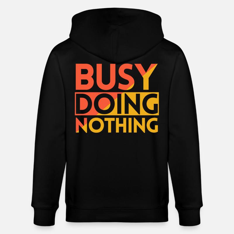 BESCHÄFTIGT MIT NICHTSTUN - Stanley/Stella Unisex Bio-Kapuzenjacke CULTIVATOR  - Schwarz