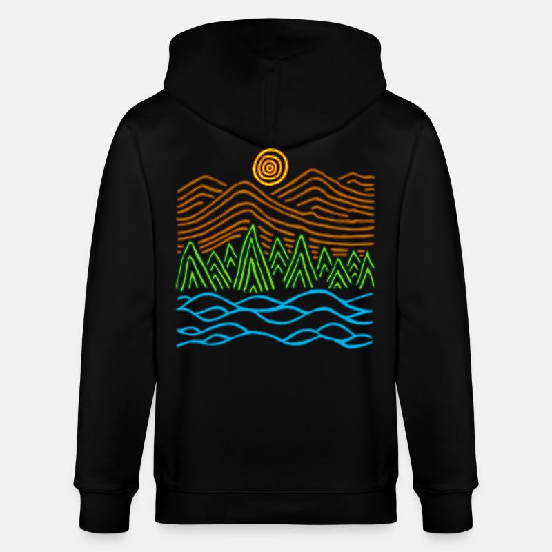 Seltsame Landschaft - Stanley/Stella Unisex Bio-Kapuzenjacke CULTIVATOR  - Schwarz