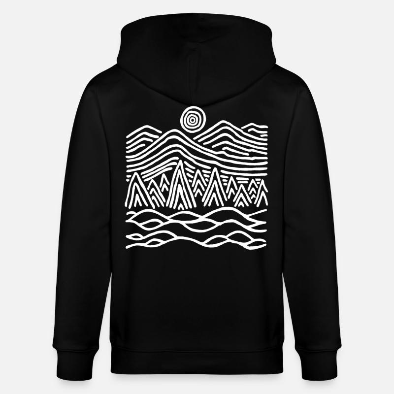 Seltsame weiße Landschaft - Stanley/Stella Unisex Bio-Kapuzenjacke CULTIVATOR  - Schwarz