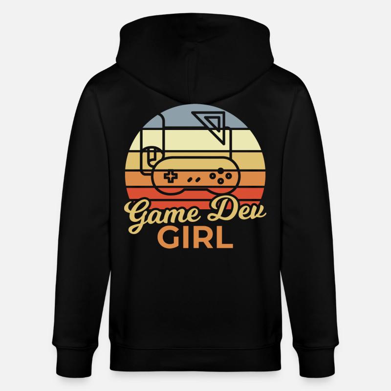 Game Dev Mädchen - Stanley/Stella Unisex Bio-Kapuzenjacke CULTIVATOR  - Schwarz