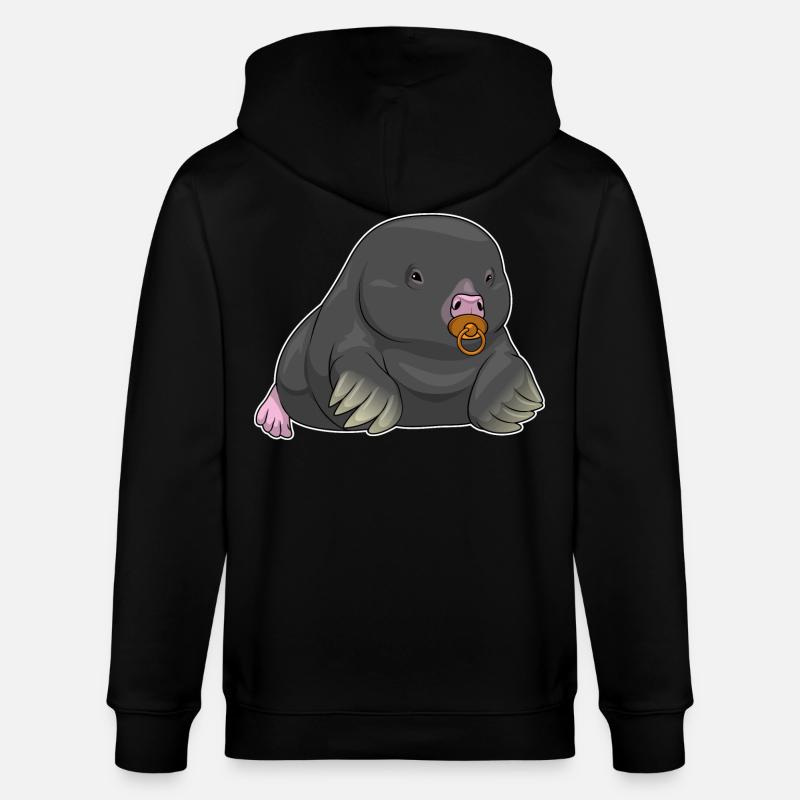 Maulwurf Schnuller - Stanley/Stella Unisex Bio-Kapuzenjacke CULTIVATOR  - Schwarz