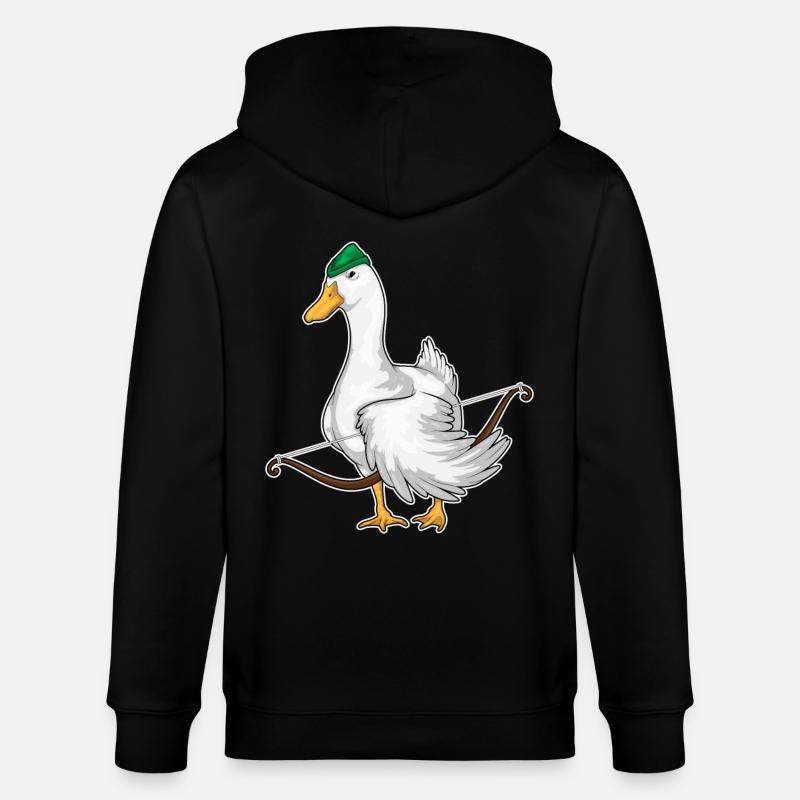 Ente Bogenschütze Bogen - Stanley/Stella Unisex Bio-Kapuzenjacke CULTIVATOR  - Schwarz