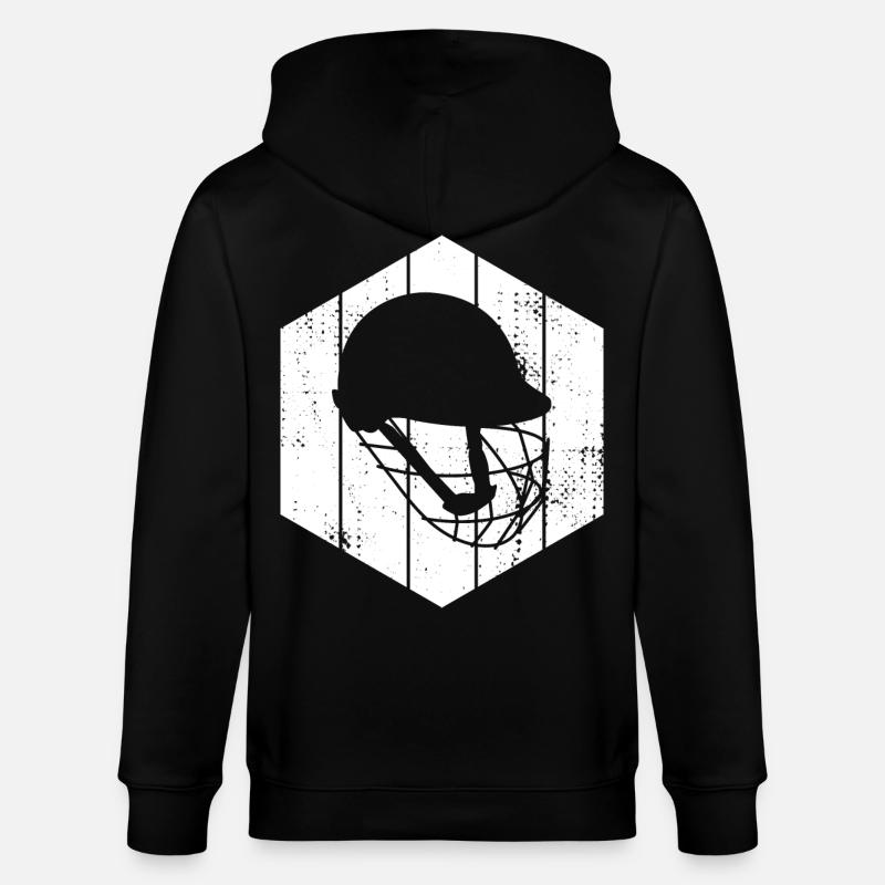 Dessin de casque de cricket - Veste à capuche bio CULTIVATOR Stanley/Stella Unisexe - noir