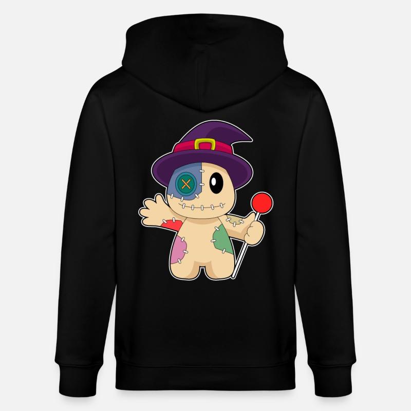 Poupée vaudou Halloween - Veste à capuche bio CULTIVATOR Stanley/Stella Unisexe - noir
