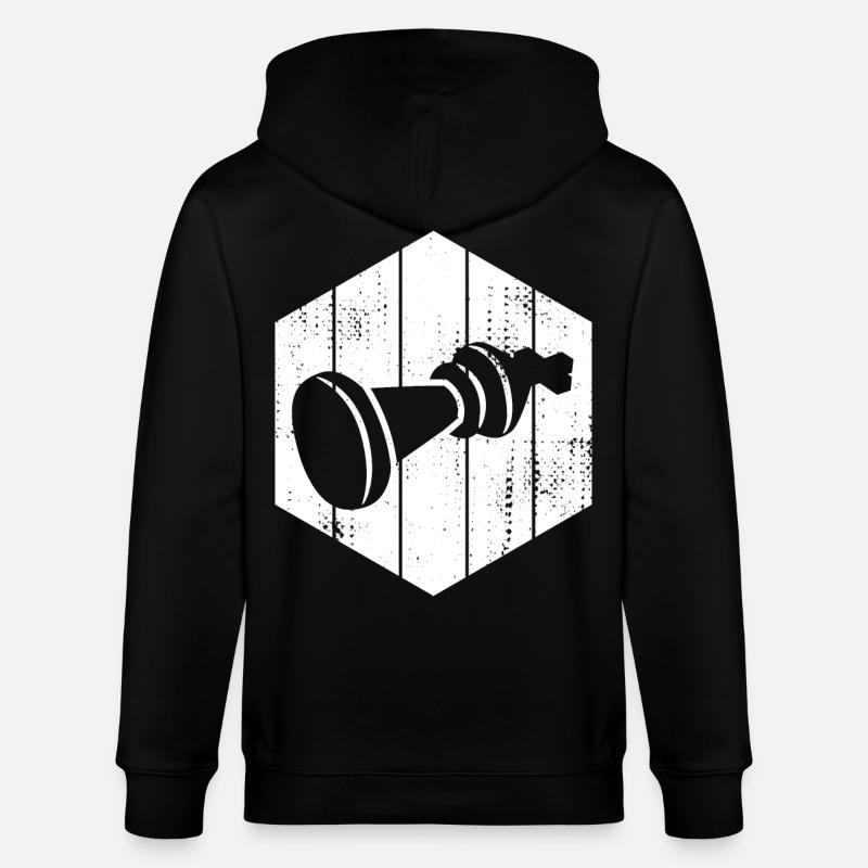 Dessin de pièces d’échecs - Veste à capuche bio CULTIVATOR Stanley/Stella Unisexe - noir