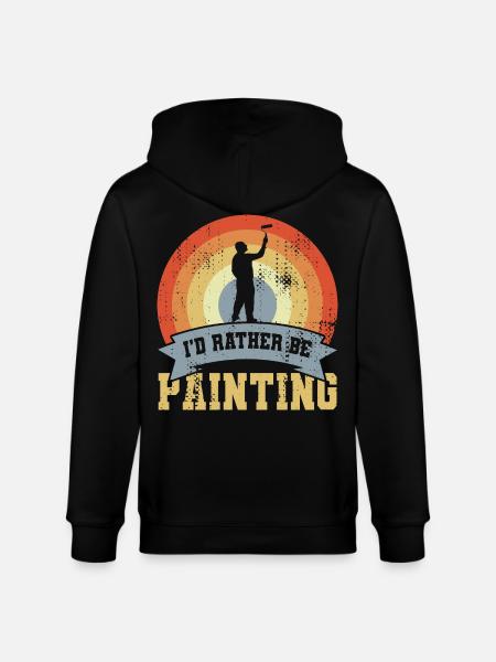 I’d Rather Be Painting - Stanley/Stella Unisex Bio-Kapuzenjacke CULTIVATOR  - Schwarz