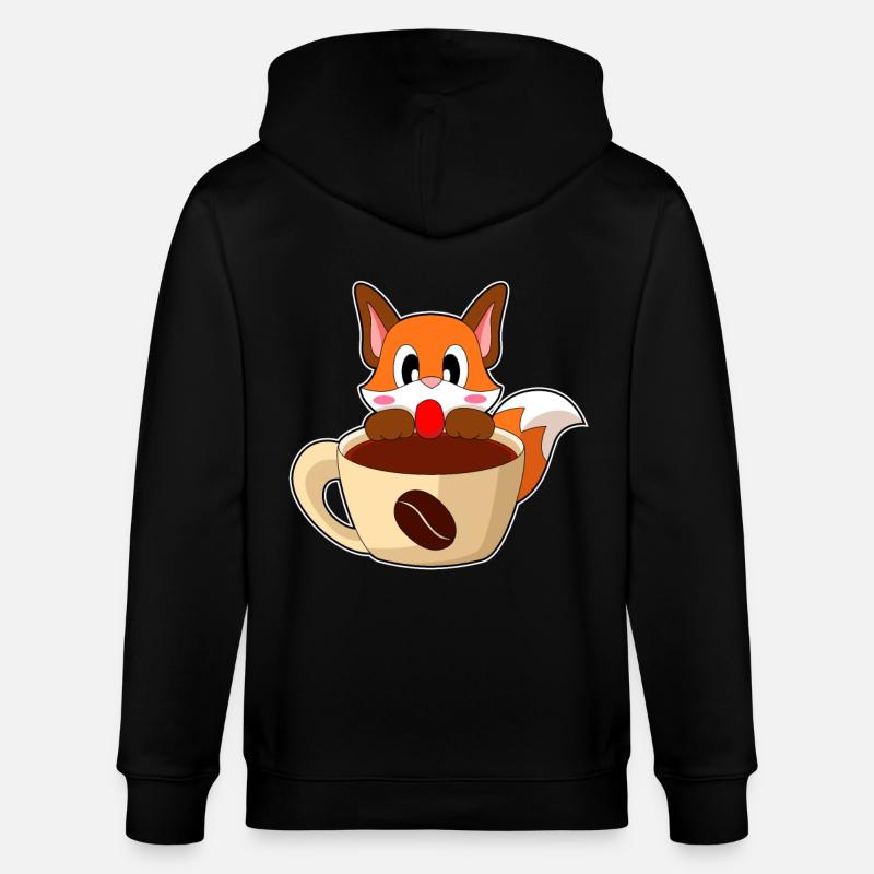 Fuchs Kaffee Tasse - Stanley/Stella Unisex Bio-Kapuzenjacke CULTIVATOR  - Schwarz