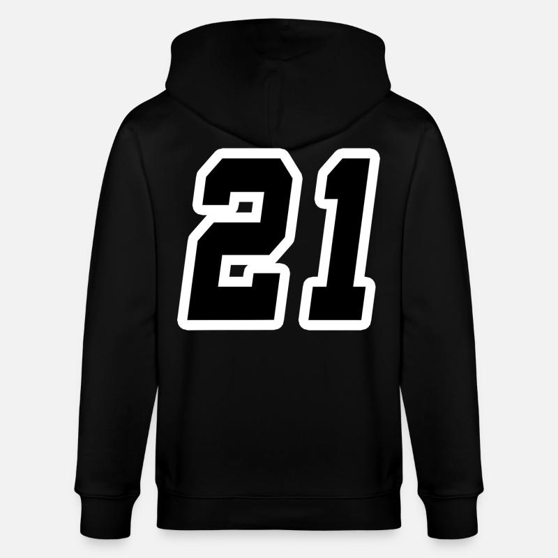 Nummer einundzwanzig 21 - Stanley/Stella Unisex Bio-Kapuzenjacke CULTIVATOR  - Schwarz