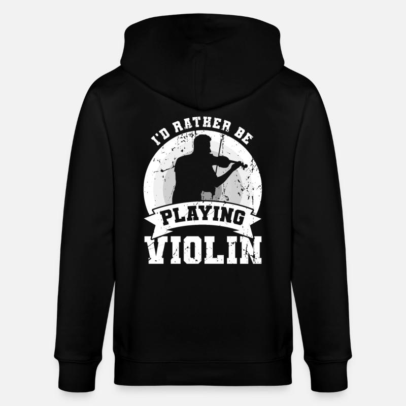 Je préfère jouer du violon - Veste à capuche bio CULTIVATOR Stanley/Stella Unisexe - noir