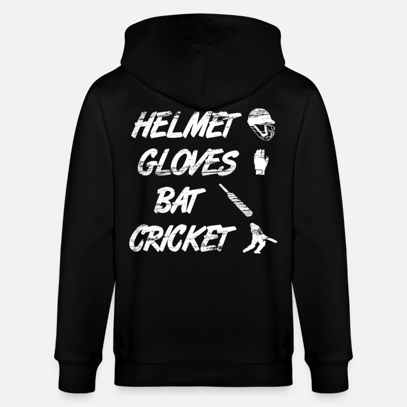 Gants de casque Bat Cricket - Veste à capuche bio CULTIVATOR Stanley/Stella Unisexe - noir