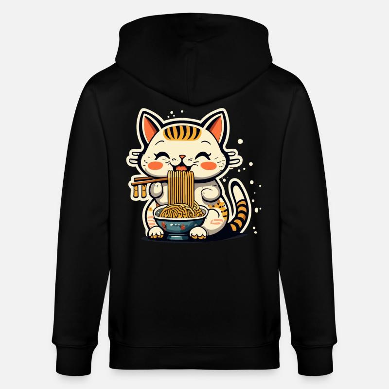 Ramen Cat - Stanley/Stella Unisex Bio-Kapuzenjacke CULTIVATOR - Schwarz