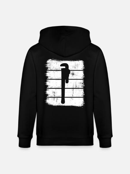 Water Pipe Wrench Sketch - Stanley/Stella CULTIVATOR  Unisex Organic Hooded Jacket - black