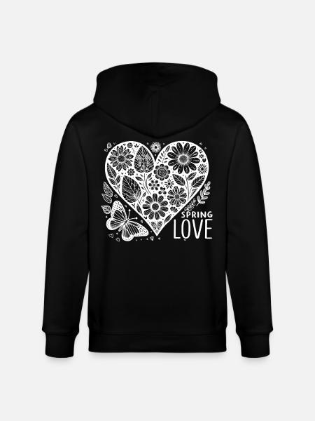 spring love - Stanley/Stella CULTIVATOR  Unisex Organic Hooded Jacket - black