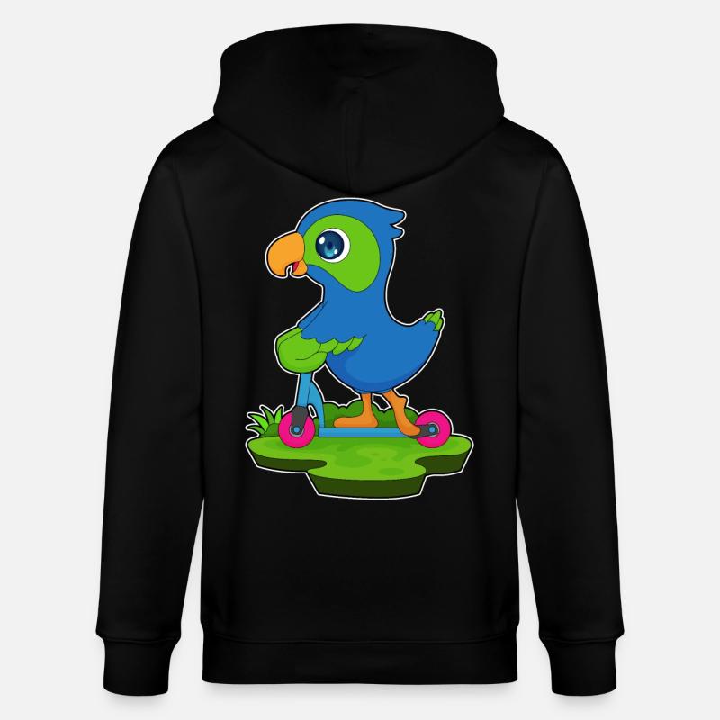 Papagei Roller - Stanley/Stella Unisex Bio-Kapuzenjacke CULTIVATOR - Schwarz